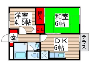 メゾネットプラザ南柏２号棟の物件間取画像